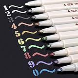 WONSAR Metallic Marker Stifte Set 10 Farben Malerei Stifte...