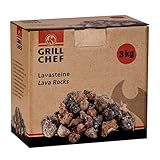 GRILLCHEF Lavasteine 3kg | Nachfüllpackung für...