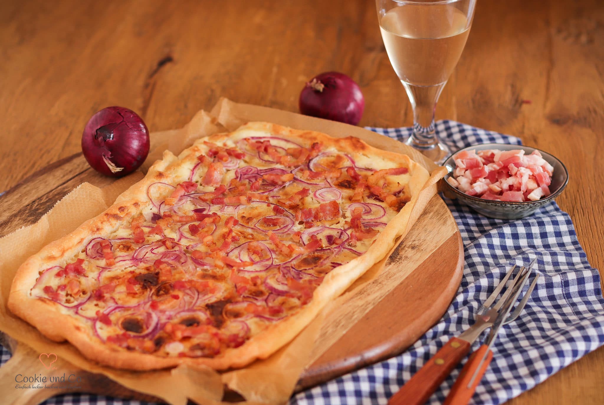 Flammkuchen nach elsässer Art