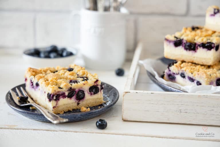 Blaubeer-Käsekuchen mit Streusel