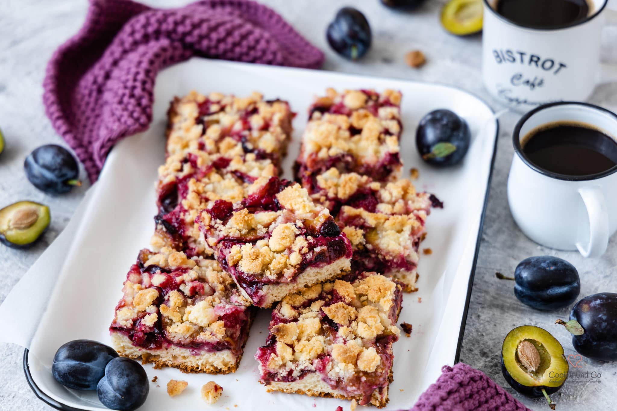 Pflaumenkuchen mit Streusel