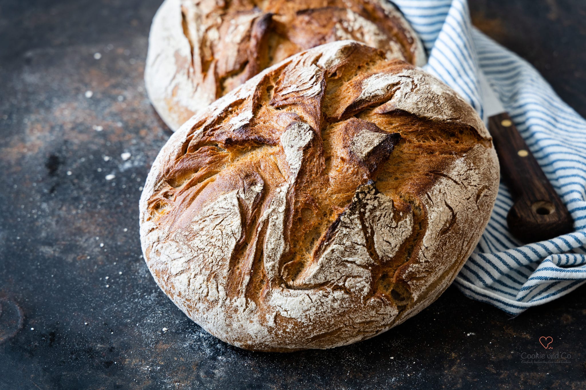 Weißbierkruste auf einem alten Backblech