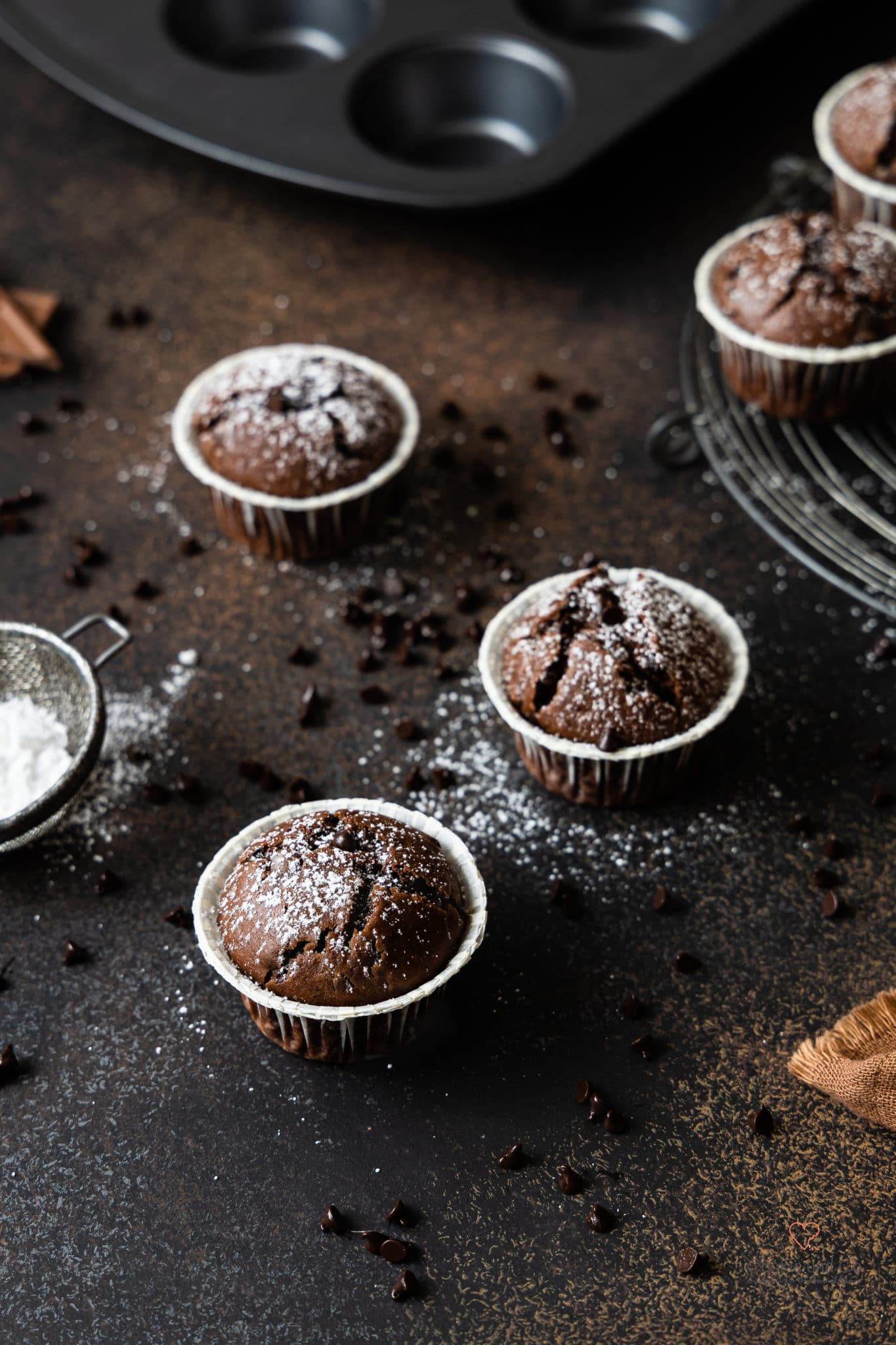 Schokomuffins (saftige Schokoladenmuffins)