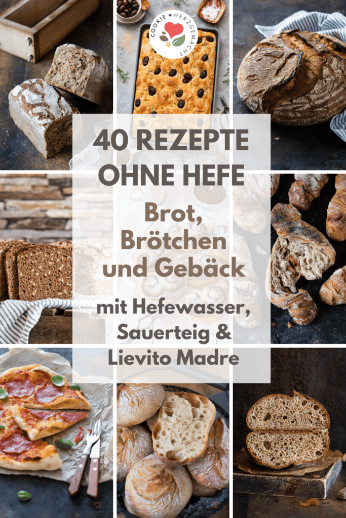 Hefefreie Rezepte für Brot, Brötchen und Gebäck ohne Zusatz von Hefe