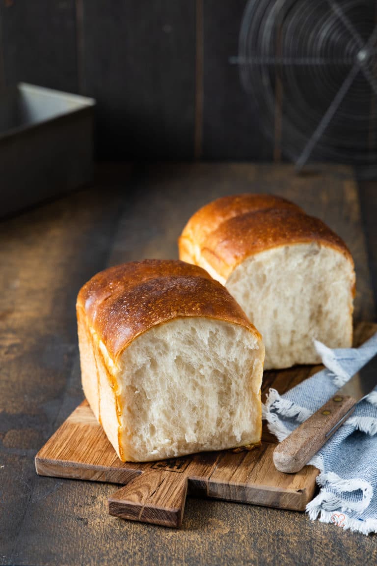 Softe Krume von einem Weißbrot.