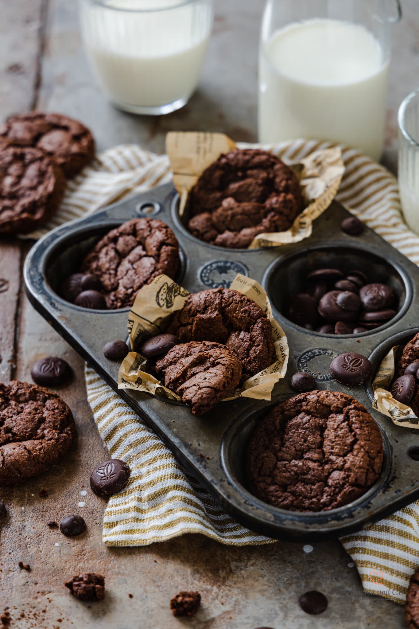 Brownie Cookies mit Sauerteig